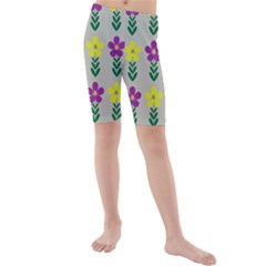 Pattern Flowers Art Creativity Kids  Mid Length Swim Shorts by Uceng