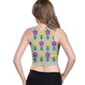 Pattern Flowers Art Creativity Racer Back Crop Top View2