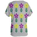 Pattern Flowers Art Creativity Women s Oversized Tee View2