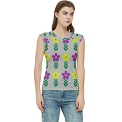 Pattern Flowers Art Creativity Women s Raglan Cap Sleeve Tee by Uceng