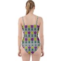 Pattern Flowers Art Creativity Cut Out Top Tankini Set View2