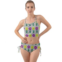 Pattern Flowers Art Creativity Mini Tank Bikini Set by Uceng