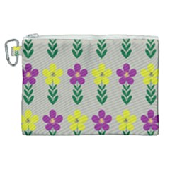 Pattern Flowers Art Creativity Canvas Cosmetic Bag (xl) by Uceng