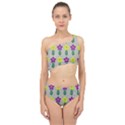 Pattern Flowers Art Creativity Spliced Up Two Piece Swimsuit View1