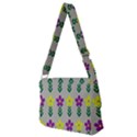 Pattern Flowers Art Creativity Full Print Messenger Bag (M) View2