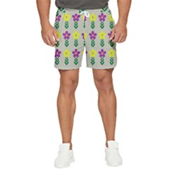 Pattern Flowers Art Creativity Men s Runner Shorts by Uceng