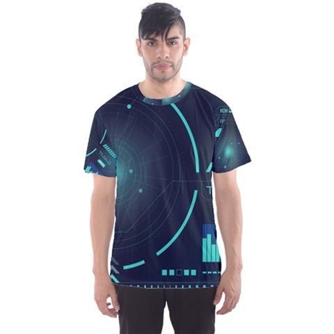 Sci Fi Computer Screen Men s Sport Mesh Tee by Uceng