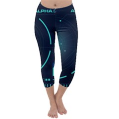 Sci Fi Computer Screen Capri Winter Leggings  by Uceng