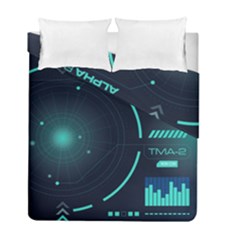 Sci Fi Computer Screen Duvet Cover Double Side (full/ Double Size) by Uceng