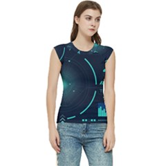 Sci Fi Computer Screen Women s Raglan Cap Sleeve Tee by Uceng