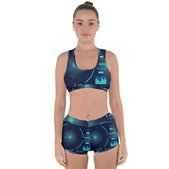 Sci Fi Computer Screen Racerback Boyleg Bikini Set by Uceng