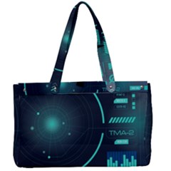 Sci Fi Computer Screen Canvas Work Bag by Uceng