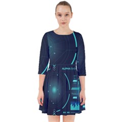 Sci Fi Computer Screen Smock Dress by Uceng