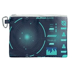 Sci Fi Computer Screen Canvas Cosmetic Bag (xl) by Uceng