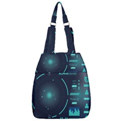 Sci Fi Computer Screen Center Zip Backpack by Uceng