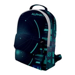 Sci Fi Computer Screen Flap Pocket Backpack (large) by Uceng