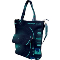 Sci Fi Computer Screen Shoulder Tote Bag