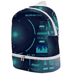 Sci Fi Computer Screen Zip Bottom Backpack