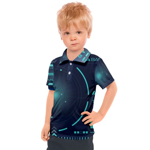 Sci Fi Computer Screen Kids  Polo Tee by Uceng