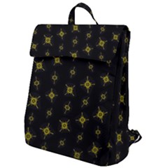 Symbols Gold Background Metallic Flap Top Backpack by Uceng