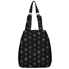 Symbols Gold Background Metallic Center Zip Backpack by Uceng