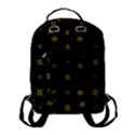 Symbols Gold Background metallic Flap Pocket Backpack (Small) View3