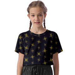 Symbols Gold Background Metallic Kids  Basic Tee by Uceng