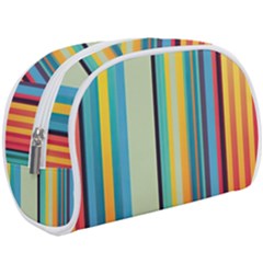 Colorful Rainbow Striped Pattern Make Up Case (large) by Uceng