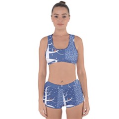 Bird Winter Bullfinch Patterns Art Racerback Boyleg Bikini Set by Uceng