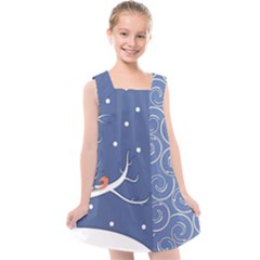 Bird Winter Bullfinch Patterns Art Kids  Cross Back Dress by Uceng