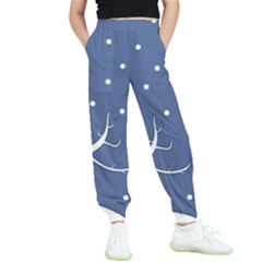 Bird Winter Bullfinch Patterns Art Kids  Elastic Waist Pants by Uceng