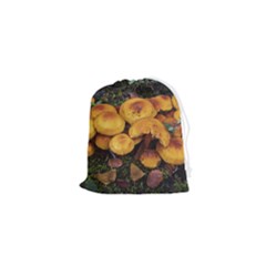 Orange Mushrooms In Patagonia Forest, Ushuaia, Argentina Drawstring Pouch (xs) by dflcprintsclothing