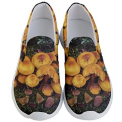 Orange Mushrooms In Patagonia Forest, Ushuaia, Argentina Men s Lightweight Slip Ons by dflcprintsclothing