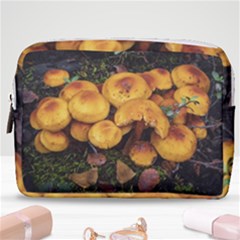 Orange Mushrooms In Patagonia Forest, Ushuaia, Argentina Make Up Pouch (medium) by dflcprintsclothing