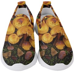 Orange Mushrooms In Patagonia Forest, Ushuaia, Argentina Kids  Slip On Sneakers by dflcprintsclothing