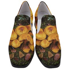 Orange Mushrooms In Patagonia Forest, Ushuaia, Argentina Women Slip On Heel Loafers by dflcprintsclothing