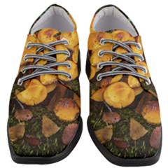 Orange Mushrooms In Patagonia Forest, Ushuaia, Argentina Women Heeled Oxford Shoes by dflcprintsclothing