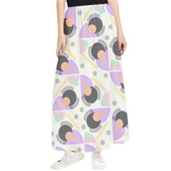 Pattern Pastel Drawing Art Maxi Chiffon Skirt by Uceng