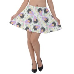 Pattern Pastel Drawing Art Velvet Skater Skirt by Uceng