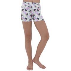 Pattern Pastel Drawing Art Kids  Lightweight Velour Yoga Shorts by Uceng