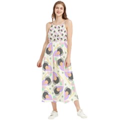 Pattern Pastel Drawing Art Boho Sleeveless Summer Dress by Uceng