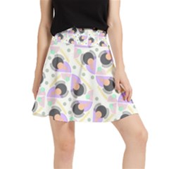 Pattern Pastel Drawing Art Waistband Skirt by Uceng