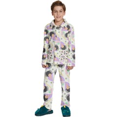 Pattern Pastel Drawing Art Kids  Long Sleeve Velvet Pajamas Set by Uceng