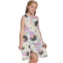 Pattern Pastel Drawing Art Kids  Frill Swing Dress View3