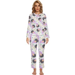 Pattern Pastel Drawing Art Womens  Long Sleeve Lightweight Pajamas Set by Uceng