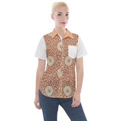 Scan0014 Psd Scan0014 Strap Bege Women s Short Sleeve Pocket Shirt