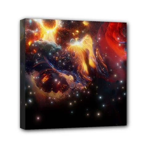 Nebula Galaxy Stars Astronomy Mini Canvas 6  X 6  (stretched) by Uceng