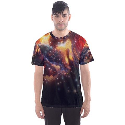 Nebula Galaxy Stars Astronomy Men s Sport Mesh Tee by Uceng