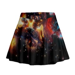 Nebula Galaxy Stars Astronomy Mini Flare Skirt by Uceng