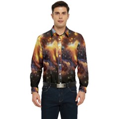 Nebula Galaxy Stars Astronomy Men s Long Sleeve  Shirt by Uceng